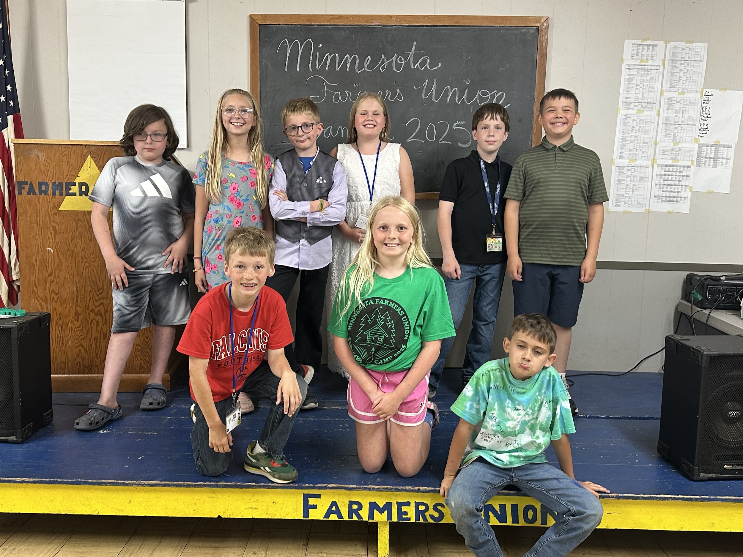 (northern camp) all campers gather for a campwide photo on banquet night